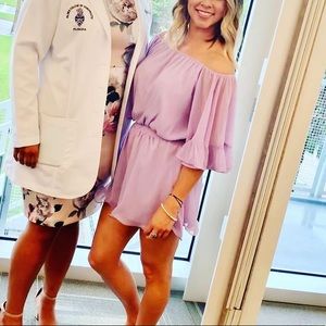 Flowy off shoulder romper